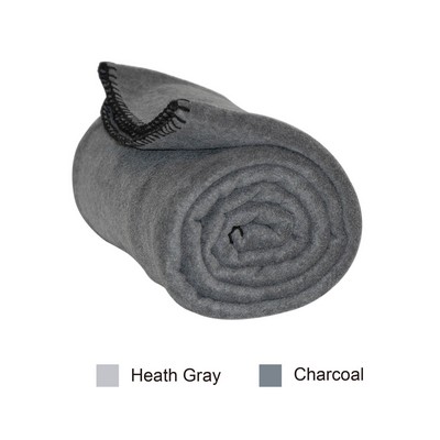 100% Polyester Fleece Blanket, Anti-Pill Fleece for Additional Longevity - Gray/Charcoal