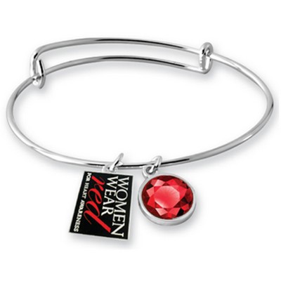 Adjustable Wire Bracelet w/2 Charms