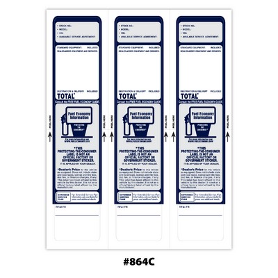 Custom Kleer-Bak™ LASER-FORMS™ (3 Up-2¾"x11")
