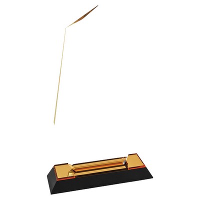 5" x 9" Gold Octagon Point Impress Acrylic Award