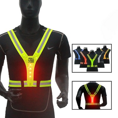 LED Reflective Running Vest