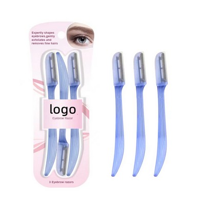 Multipurpose Exfoliating Dermaplaning Tool, Eyebrow Razor, and Facial Razor with Precision Cover 3pc