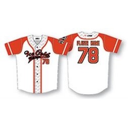 Solid Baseball Jersey w/Patterned Center & Trim Stripe