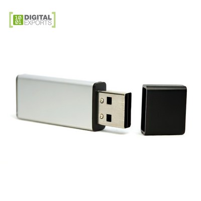 High Quality Rohs Ce Fcc Custom Aluminum Bodied USB Flash Drive With Plastic Cap For 128MB-64GB