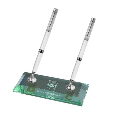 Jade Glass - 2 White Pen Set