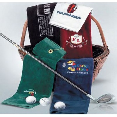 Turquoise Blue Golf Towel (16"x25")