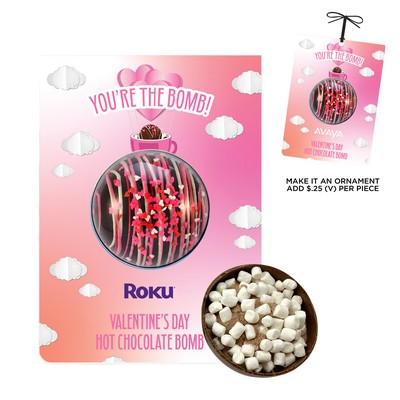Valentine's Day Mega Hot Chocolate Bomb Billboard Card - Dark Chocolate