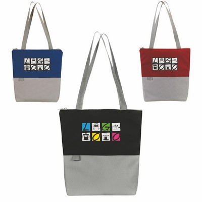 Contempo Two-Tone Zip Tote Bag