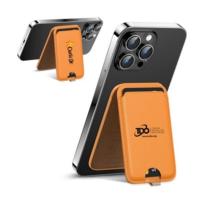 RFID Blocking Credit card holder , PU Leather Phone Wallet Stand