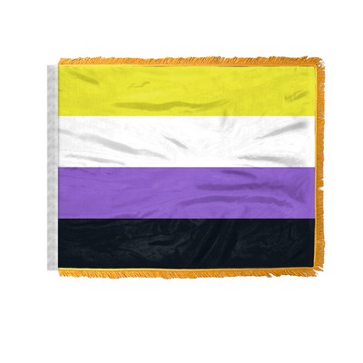 4" x 6" 1 ply wPoly Non-Binary Pride Antenna Flag