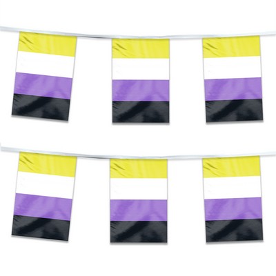 60' 1ply ePoly Non-Binary Pride Streamer