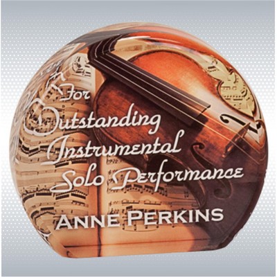 4" x 3 1/2" Round Sublicrylic Award