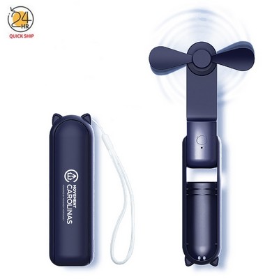 1500mAh Handheld Small Pocket Fan , Combined with fan + Power bank function