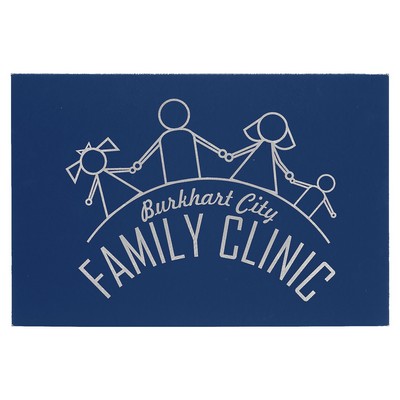 12" x 18" Blue/Silver Leatherette Wall Decor with Sawtooth Hanger