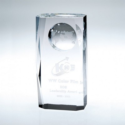 Beveled Globe Column Award