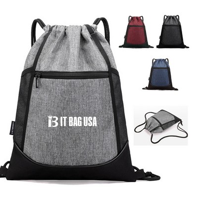 Waterproof Compact Oxford Drawstring Backpack