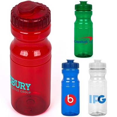 24 Oz. Eco-Polyclear Bottle w/Flip-Top Lid