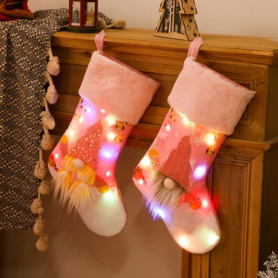 Large Christmas Stocking With LED