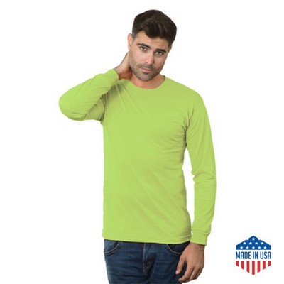 Poly-Cotton Non-ANSI Safety Long Sleeve T-Shirt
