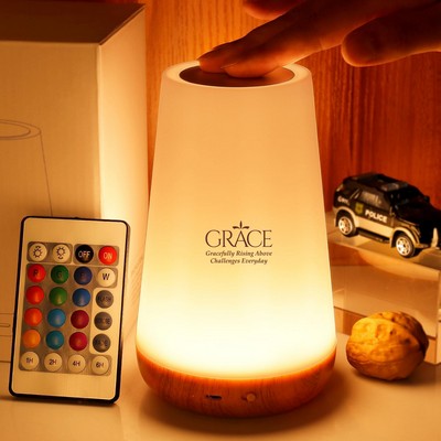 Night Light, Dimmable Touch Lamp,5 Brightness & 13 RGB Colors,Table Bedside Lamp,