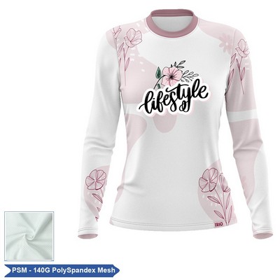 Women's Sublimation 140G Mesh Long Sleeve T-Shirt