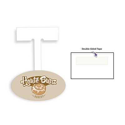 Oval Shelf Talkers with Double Sided Tape