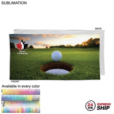 24 Hr Express Ship - Golf Caddie Towel, Extra Large, in Plush Velour Terry, Sublimated, (24"x48")