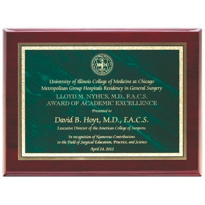 Engraved Award on a Piano Finish Plaque (12"x15")