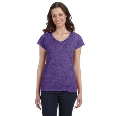 Gildan SoftStyle&reg; Ladies 4.5 Oz. Junior Fit V-Neck T-Shirt