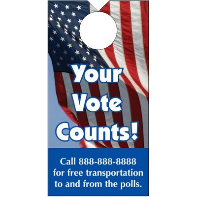 Door Knob Hangers (3 1/2"x 6 3/4") - 4CP .015" Matte Plastic