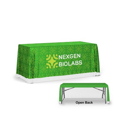 Eco-Poly 6' Table Cover Throw, 3-Sided/Open Back