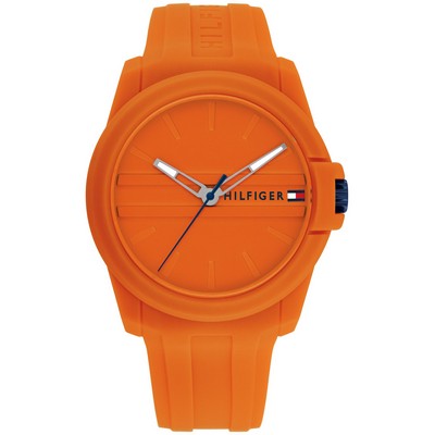 Tommy Hilfiger® Gents Orange Watch w/Silicone Strap