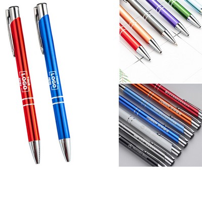 Press Metal Aluminum Rod Ballpoint Pen