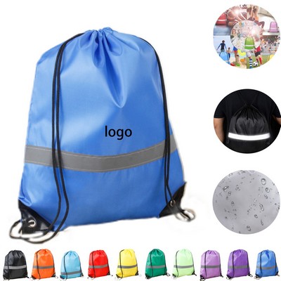 Drawstring Bag w/Reflective Strip