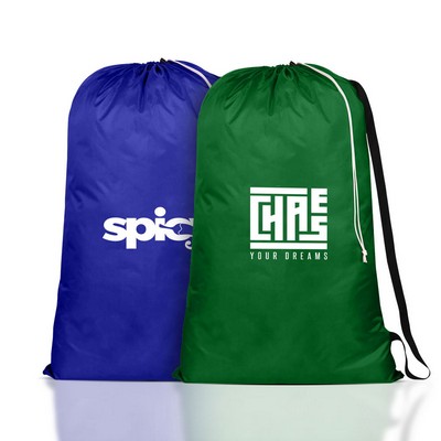 Drawstring Laundry Bag With Shoulder Strap