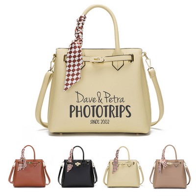 Women Synthetic Leather Shoulder Tote Bag