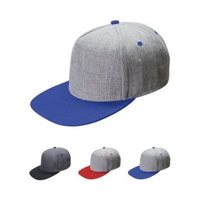 Nissun Wool Blend Snapback Cap w/Flat Bill