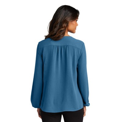 Port Authority® Ladies Textured Crepe Blouse