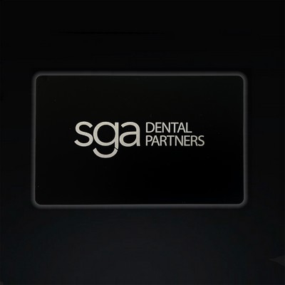 Laser Etched Black Metal Card