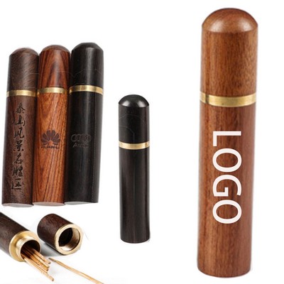 Portable Wood Toothpick Holder
