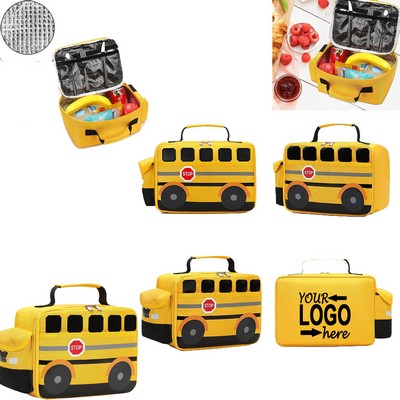 Children'S Yellow School Bus Lunch Bag