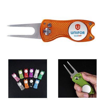 Foldable Golf Divot Repair Tool