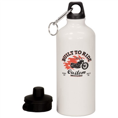 20 Oz. Aluminum Water Bottle w/2 Lids.