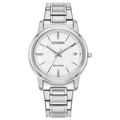 Citizen Watch Ladies'' Corporate Exclusive Stainless Steel Watch w/White Dial