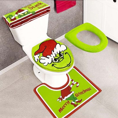 Christmas Decoration Toilet Set of 4