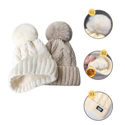 Winter Knitted Beanie With Cuff