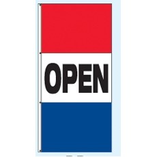 Double Faced Free Flying Drape Flags (Open)