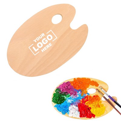 Wooden Oval Artist Paint Palette
