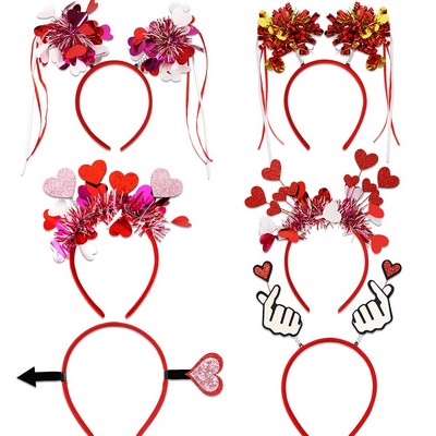 Glitter Heart Bopper Headband for Valentine's & Parties