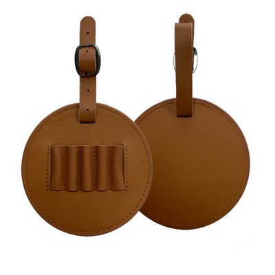 Leather Golf Tee Bag Portable Circle Tee Pouch